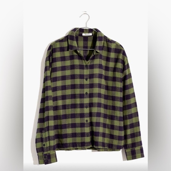 Madewell Flannel Sunday Shirt in Buffalo Check. Size Small. - Picture 4 of 6